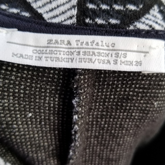 Zara Trafaluc Chevron Gray Black Mini Dress - Picture 5 of 8
